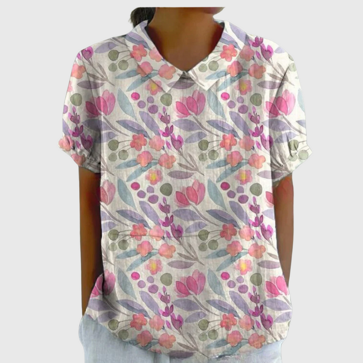 Beatrix | The Pastel Floral Collar Blouse