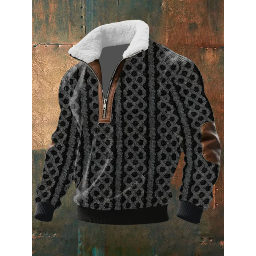 Ettiene | Fleece turtleneck with zipper and high collar