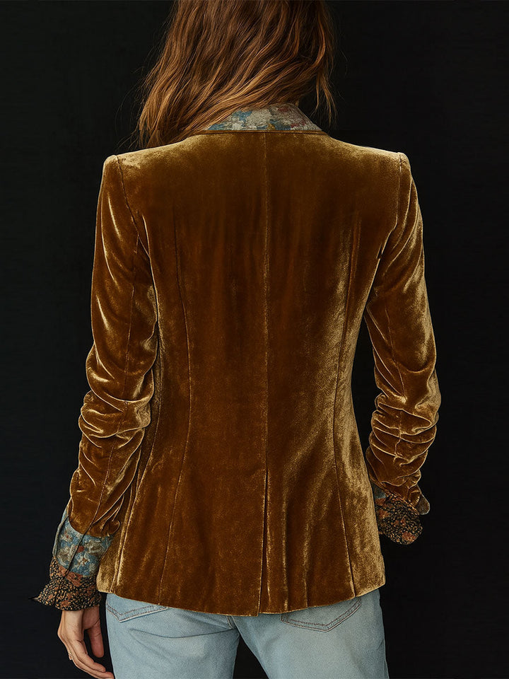 Marcelline | Blazer Patchwork Printed Floral Vintage