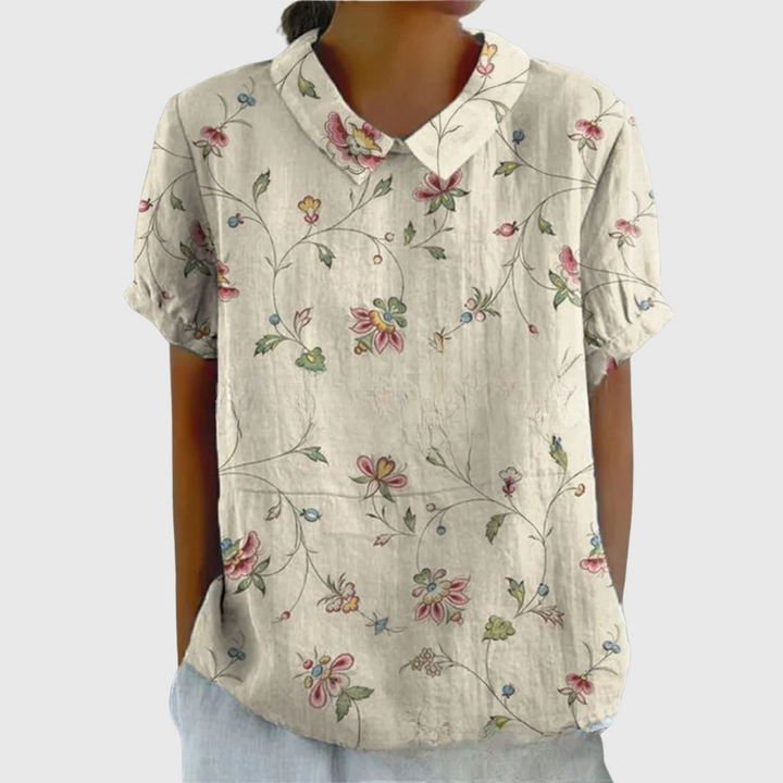 Beatrix | The Pastel Floral Collar Blouse
