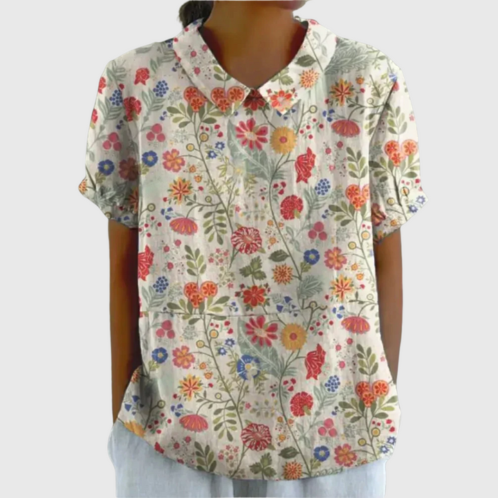 Beatrix | The Pastel Floral Collar Blouse