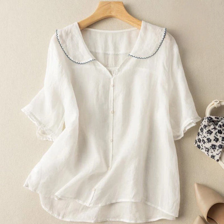 Winifred | The Scalloped Collar Airy Blouse