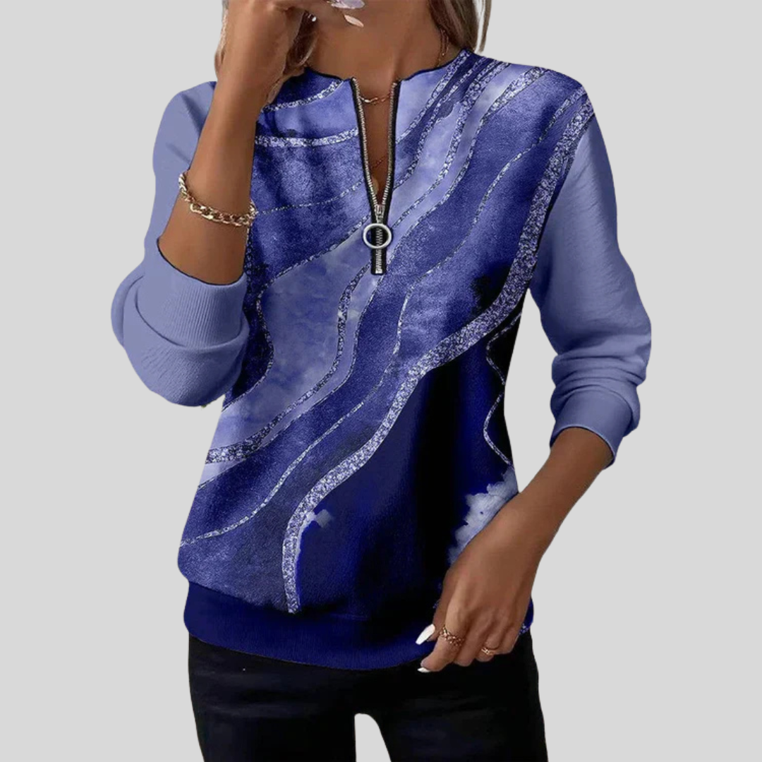 Rosalind | The Marble Zip Sweatshirt