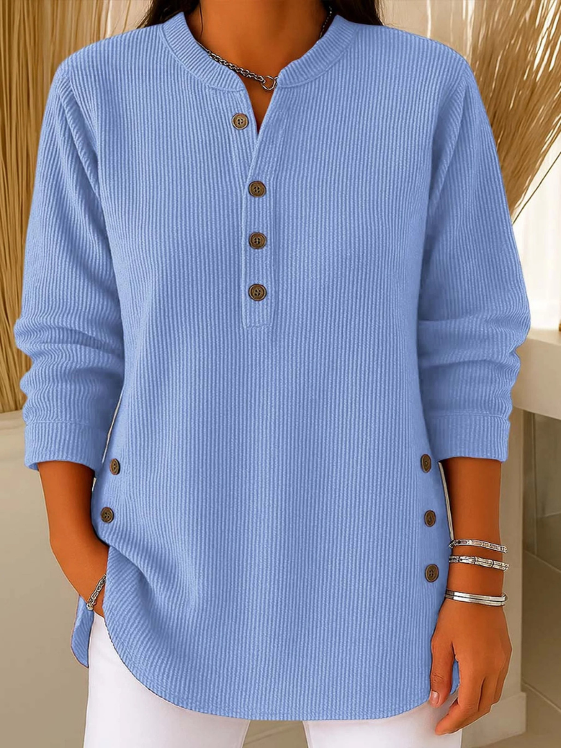 Doreen | The Button Neck Jumper