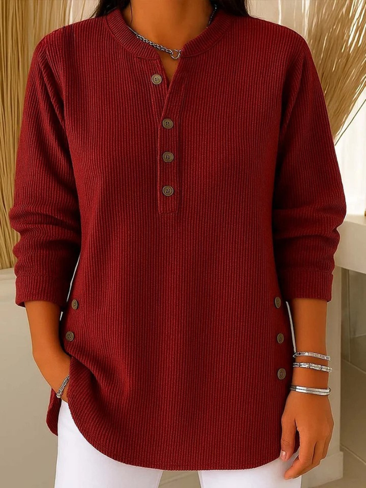 Doreen | The Button Neck Jumper