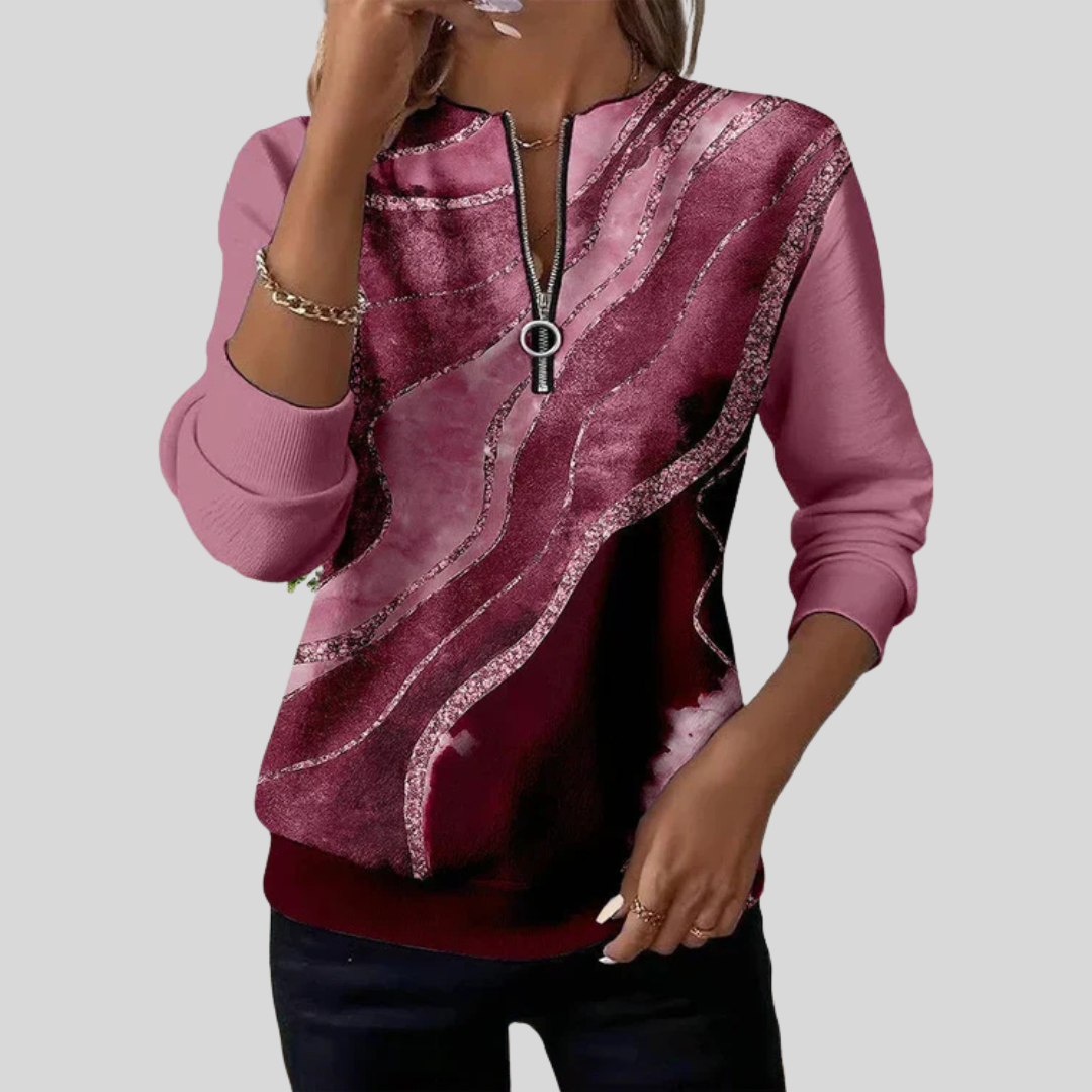 Rosalind | The Marble Zip Sweatshirt