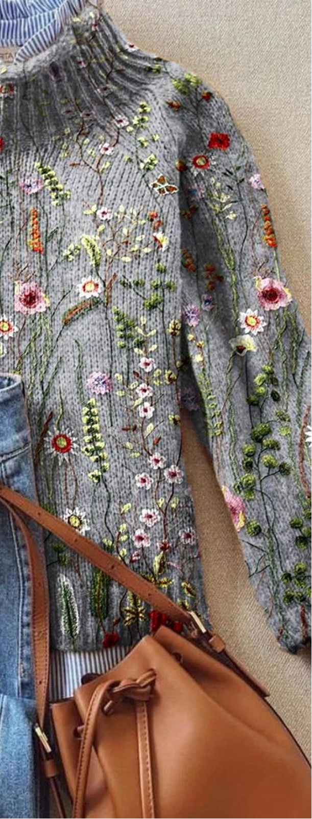 Celia | The Floral Roll Neck
