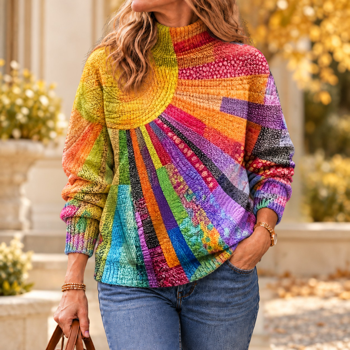 Ada - Cheerful Colorful Turtleneck Sweater
