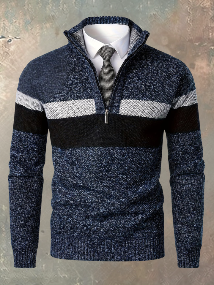 Stylish Men's Sweater with Half Zip