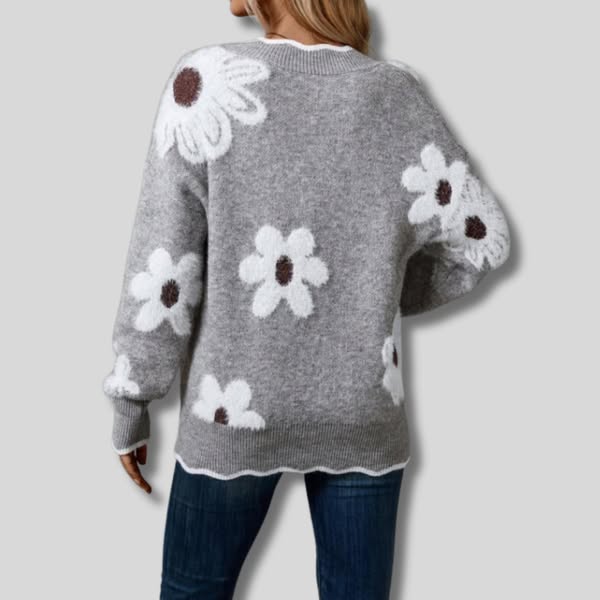Juliet | The Floral V Neck Jumper