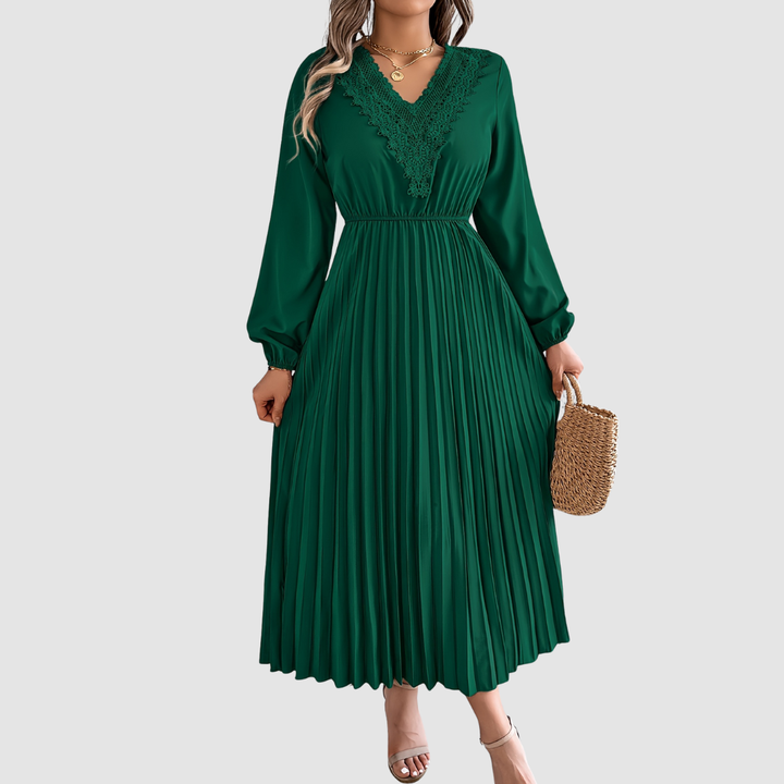 ROSALIND QUINN | LACE V-NECK A-LINE DRESS