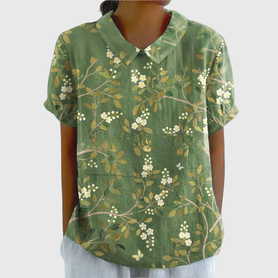 Beatrix | The Pastel Floral Collar Blouse