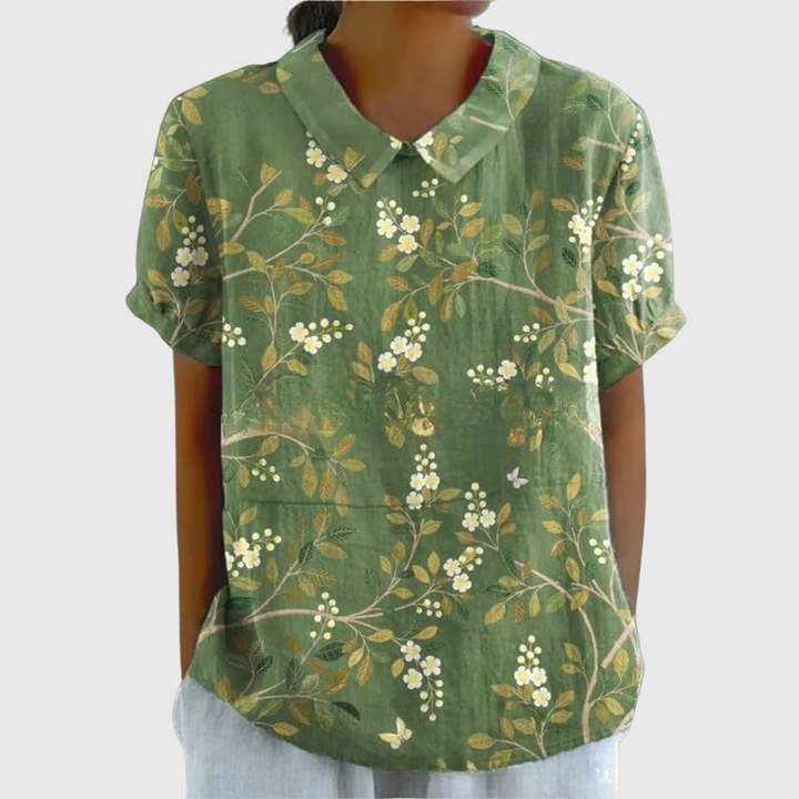 Beatrix | The Pastel Floral Collar Blouse