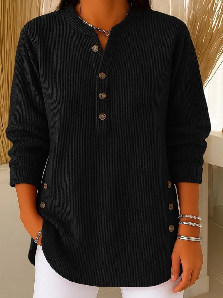 Doreen | The Button Neck Jumper