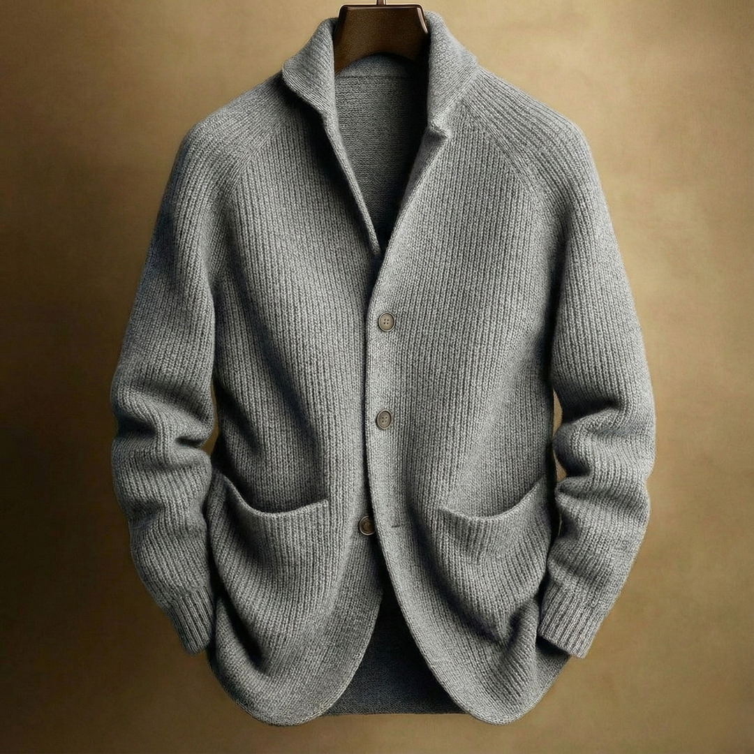 Preston | Men’s Ribbed Wool Cardigan