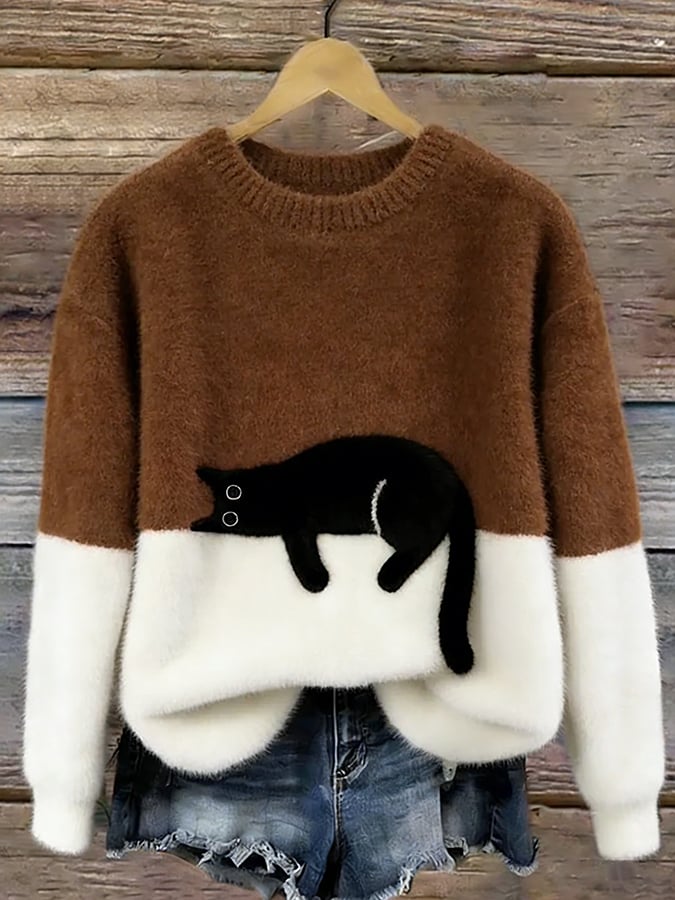 Dawn | The Cat Print Jumper