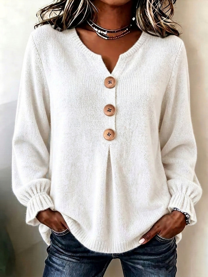 Lydia | The Pleated Henley Top