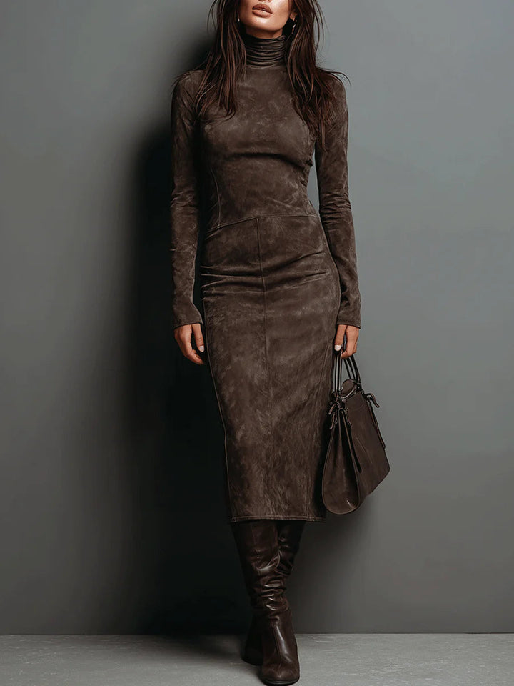 Lorène | Brown Midi Dress