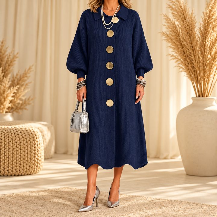 Annabel | Oversized Collared Button Cardigan