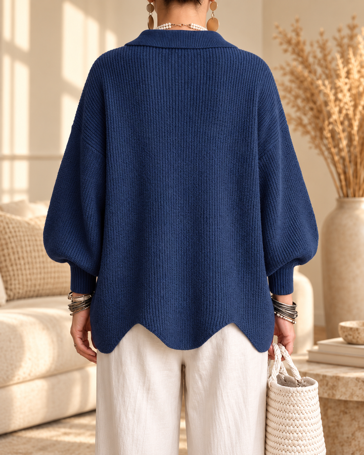 Annabel | Oversized Collared Button Cardigan