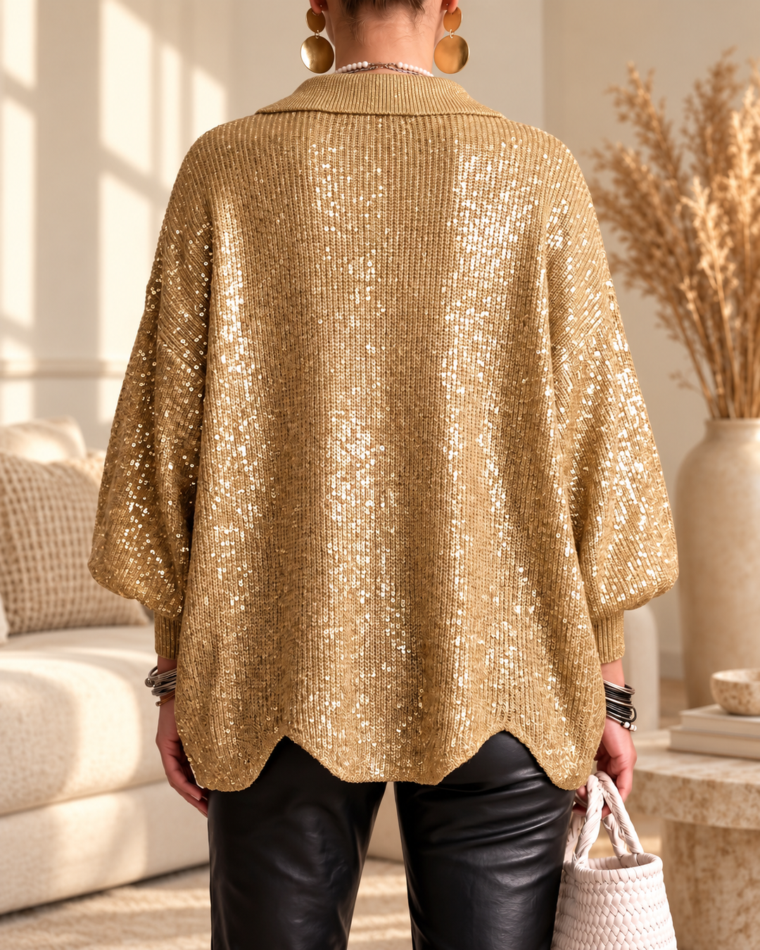Annabel | Oversized Collared Button Cardigan