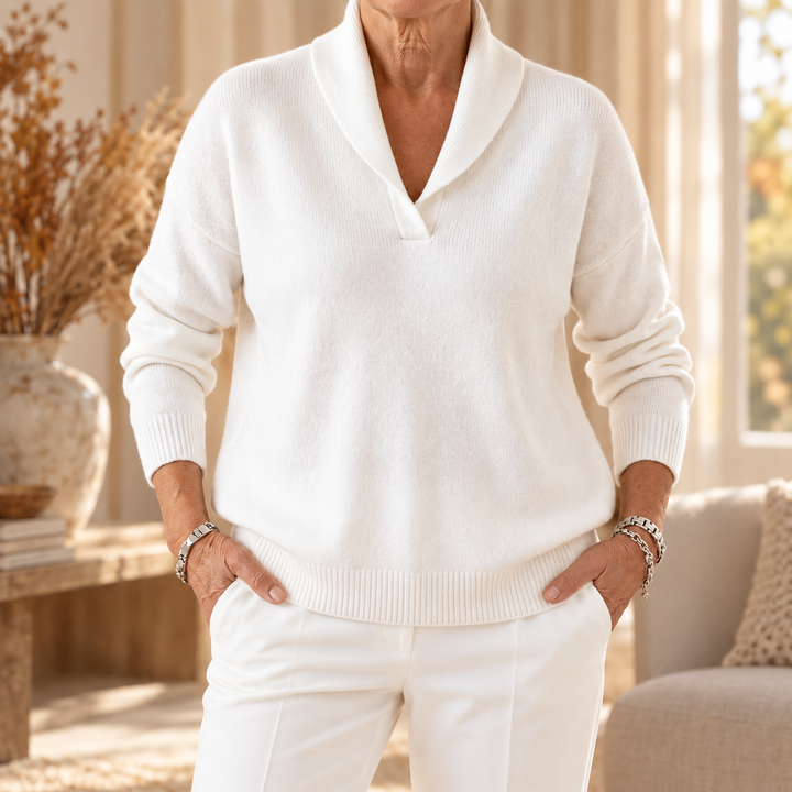 Clarissa | The Forgiving-Fit V-Neck Jumper