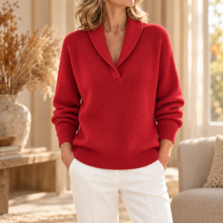 Clarissa | The Forgiving-Fit V-Neck Jumper