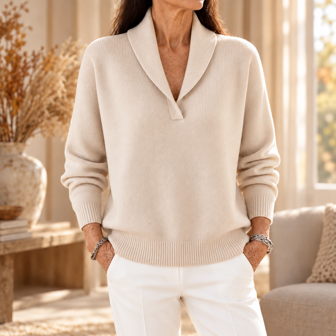 Clarissa | The Forgiving-Fit V-Neck Jumper