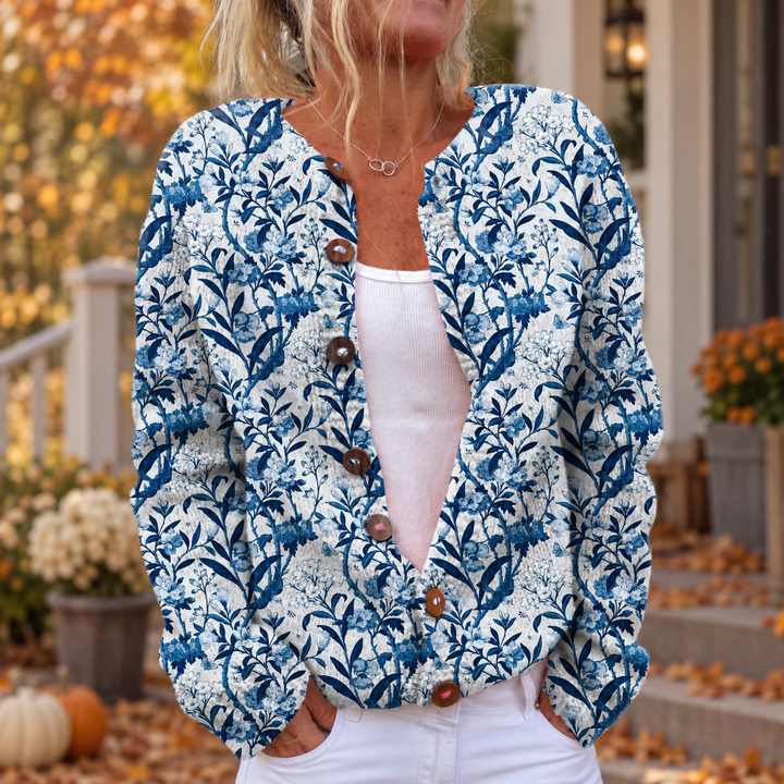 Tiverly™ | Vintage Floral Button-Front Cardigan