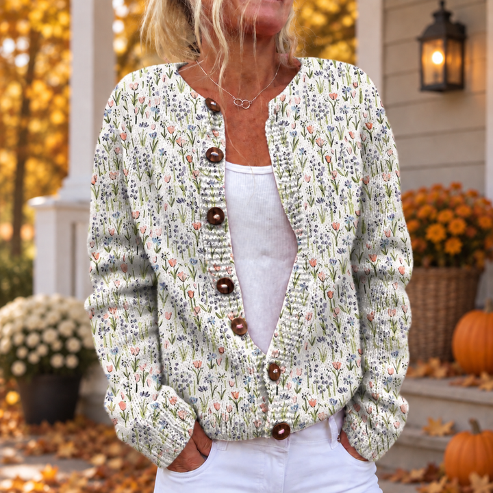 Ivadelle™ | Vintage Floral Knit Cardigan