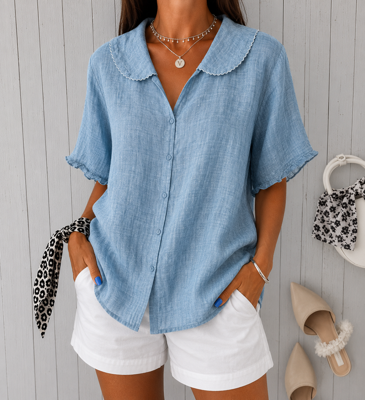 Winifred | The Scalloped Collar Airy Blouse