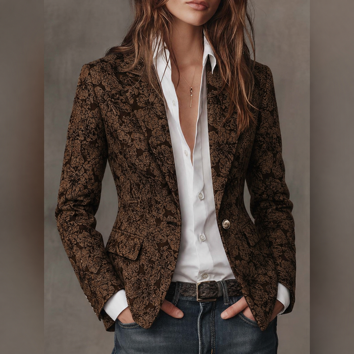 Estelle | Jacquard Cashmere Blazer Fitted