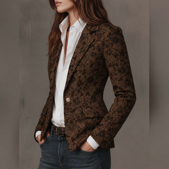 Estelle | Jacquard Cashmere Blazer Fitted