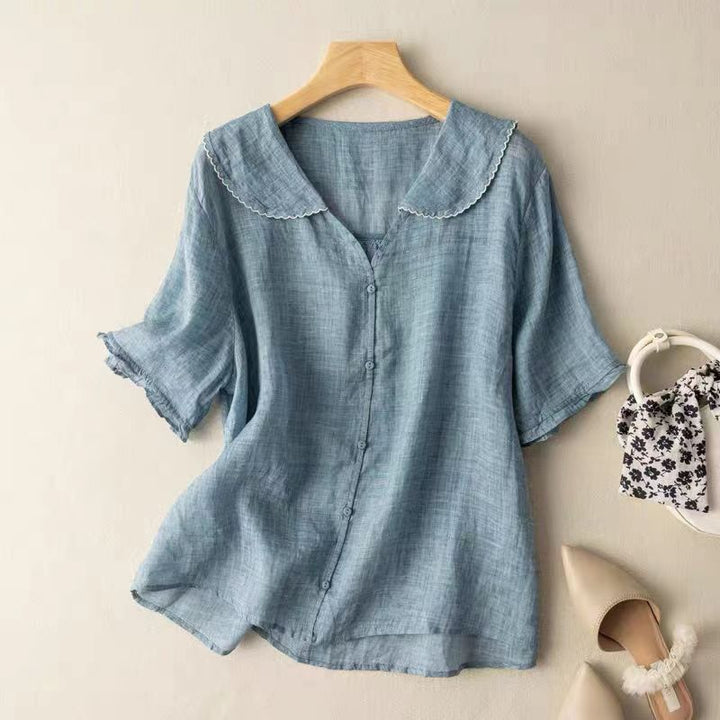 Winifred | The Scalloped Collar Airy Blouse