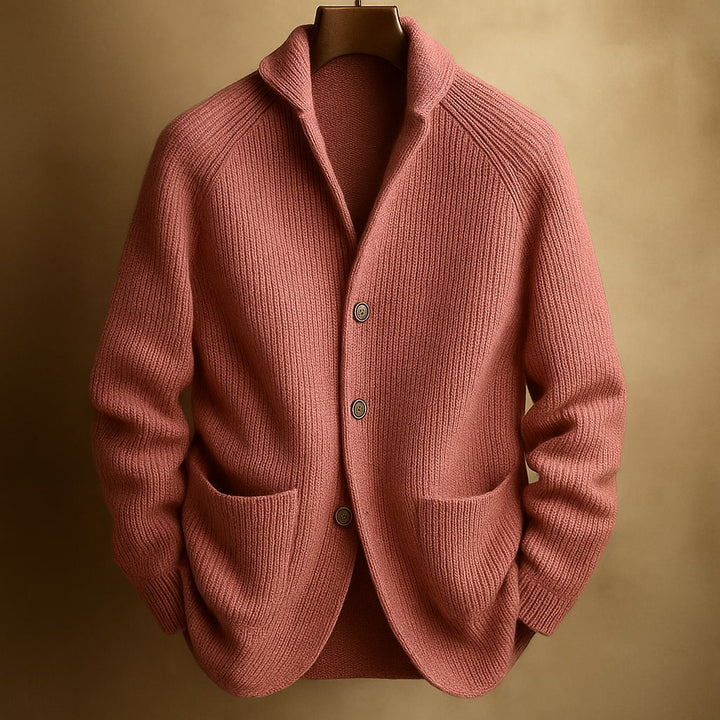 Preston | Men’s Ribbed Wool Cardigan