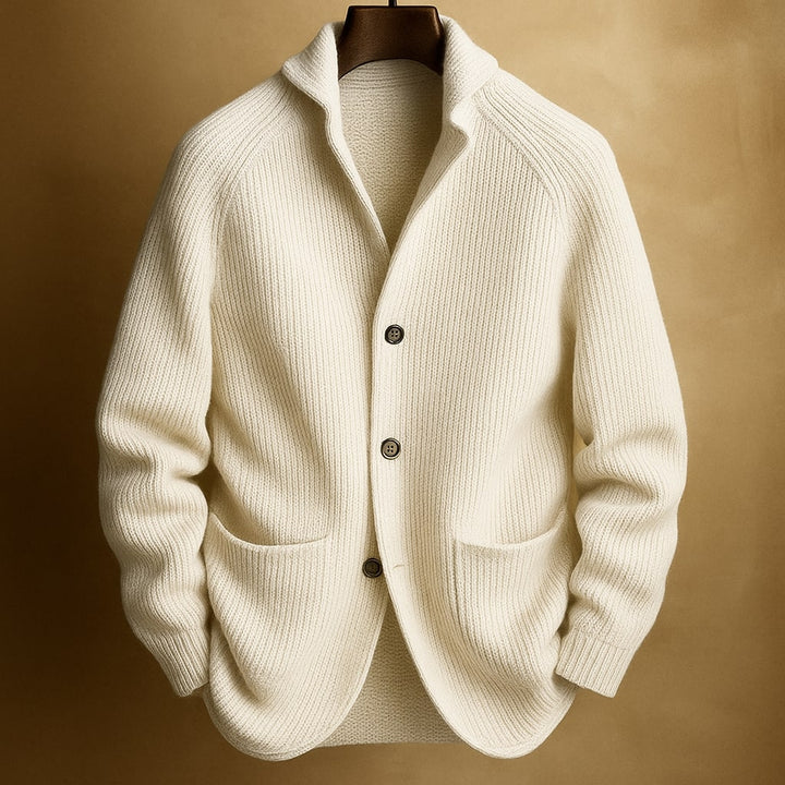 Preston | Men’s Ribbed Wool Cardigan