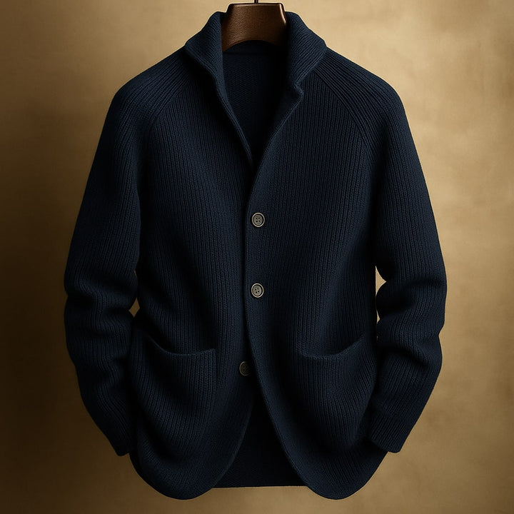 Preston | Men’s Ribbed Wool Cardigan