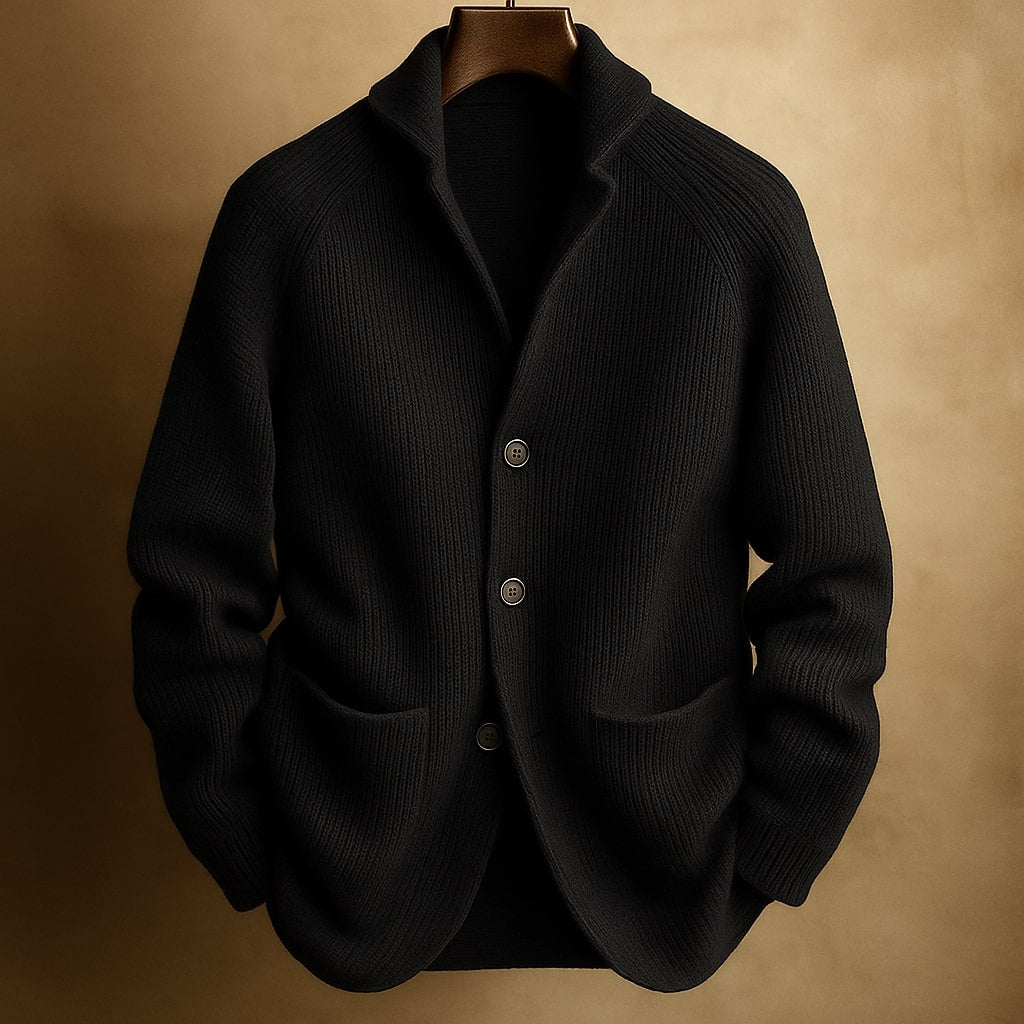 Preston | Men’s Ribbed Wool Cardigan
