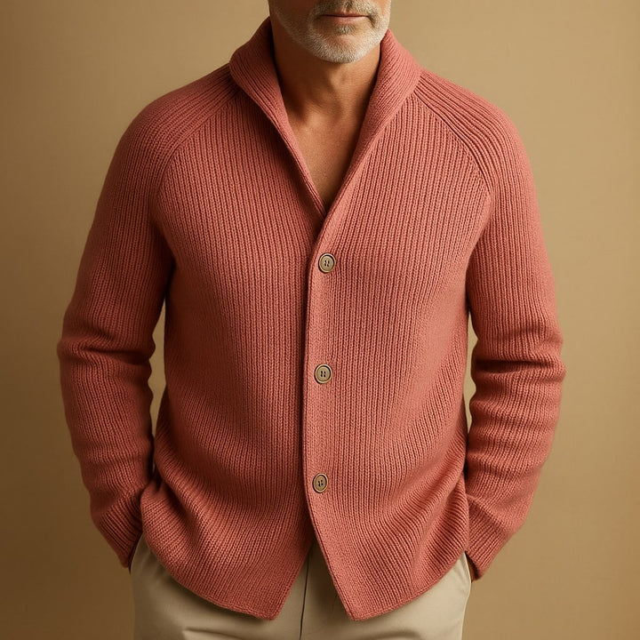 Preston | Men’s Ribbed Wool Cardigan