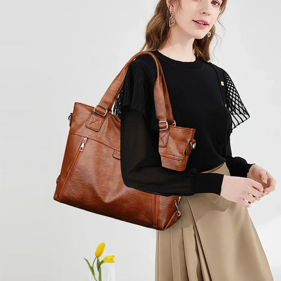 Retro Shoulder Tote Bag