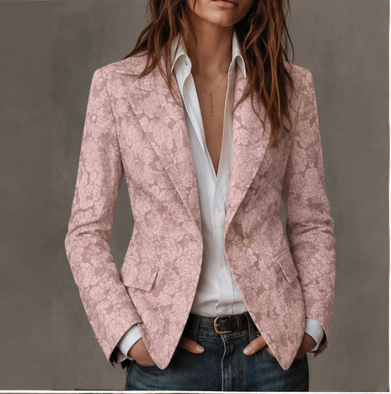 Estelle | Jacquard Cashmere Blazer Fitted