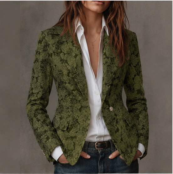 Estelle | Jacquard Cashmere Blazer Fitted