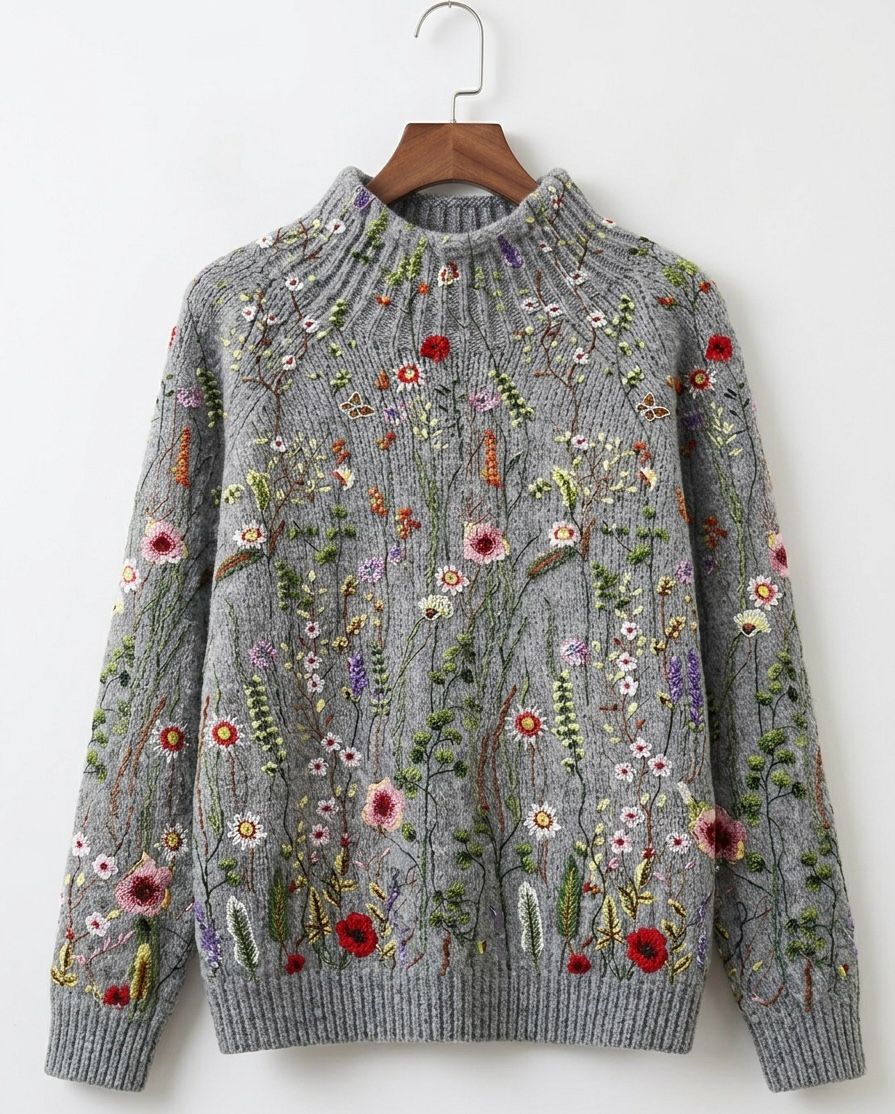 Celia | The Floral Roll Neck