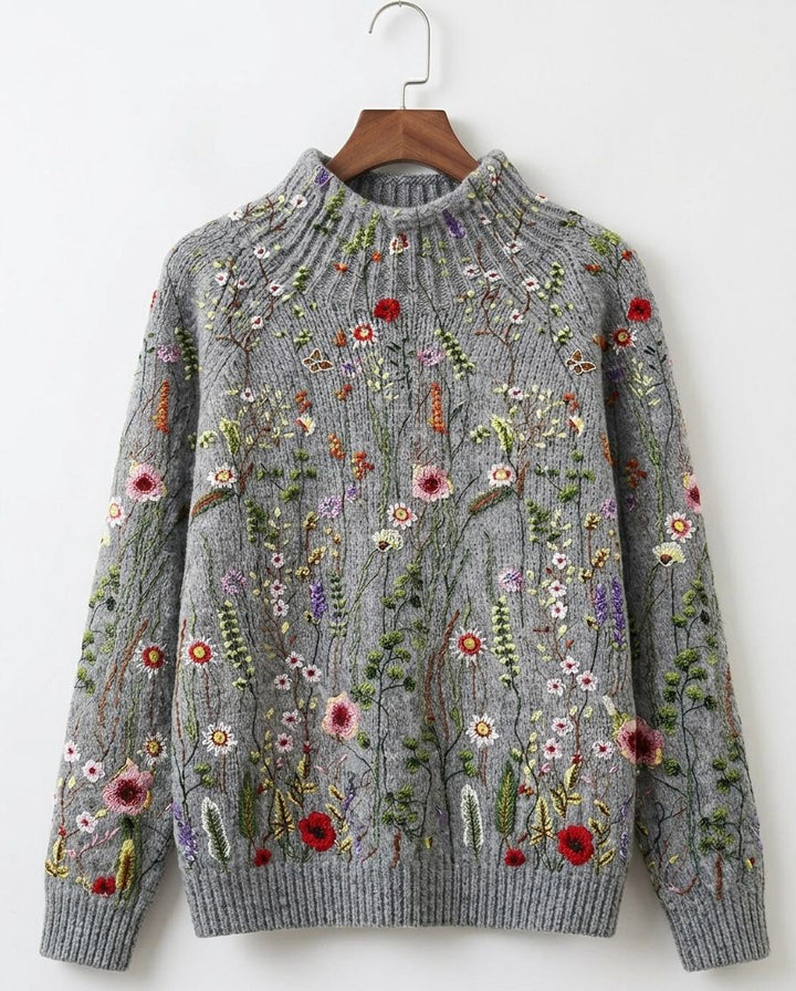 Celia | The Floral Roll Neck