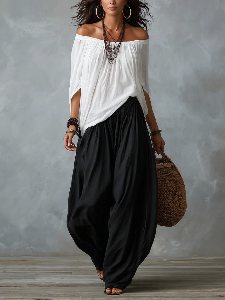 Constance | The Off-Shoulder Lantern Trouser Set