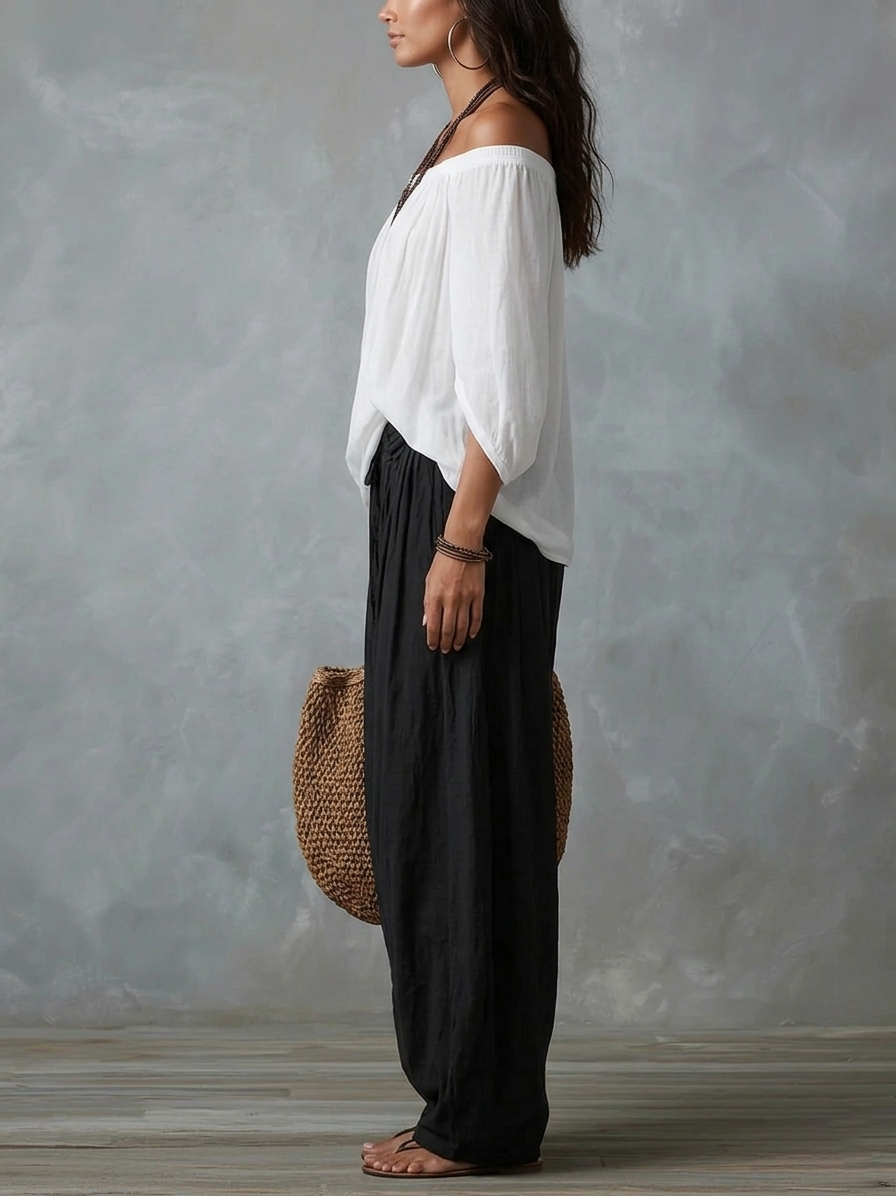 Constance | The Off-Shoulder Lantern Trouser Set