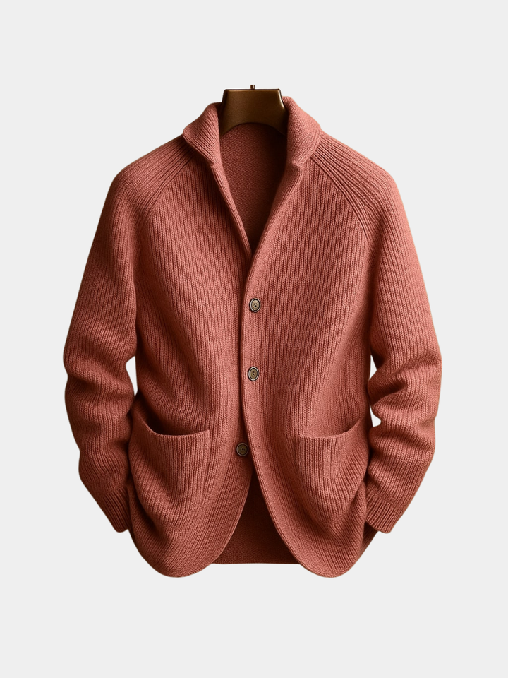 Preston | Men’s Ribbed Wool Cardigan