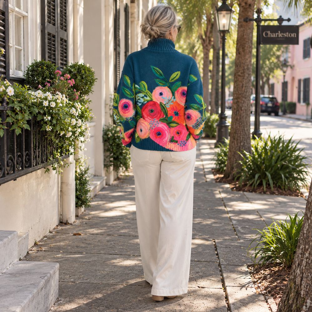 Marigold | The Embroidered Roll Neck
