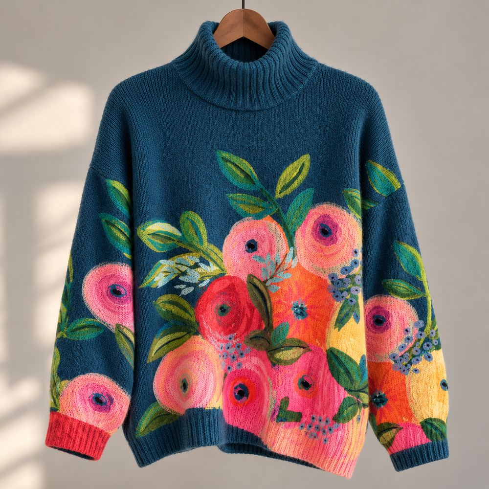 Marigold | The Embroidered Roll Neck