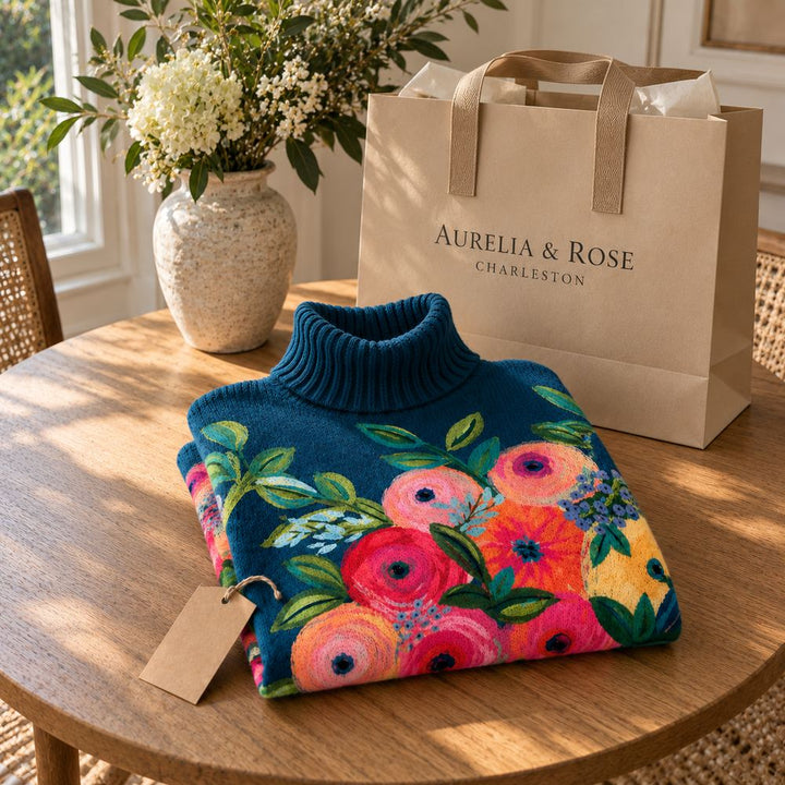 Marigold | The Embroidered Roll Neck